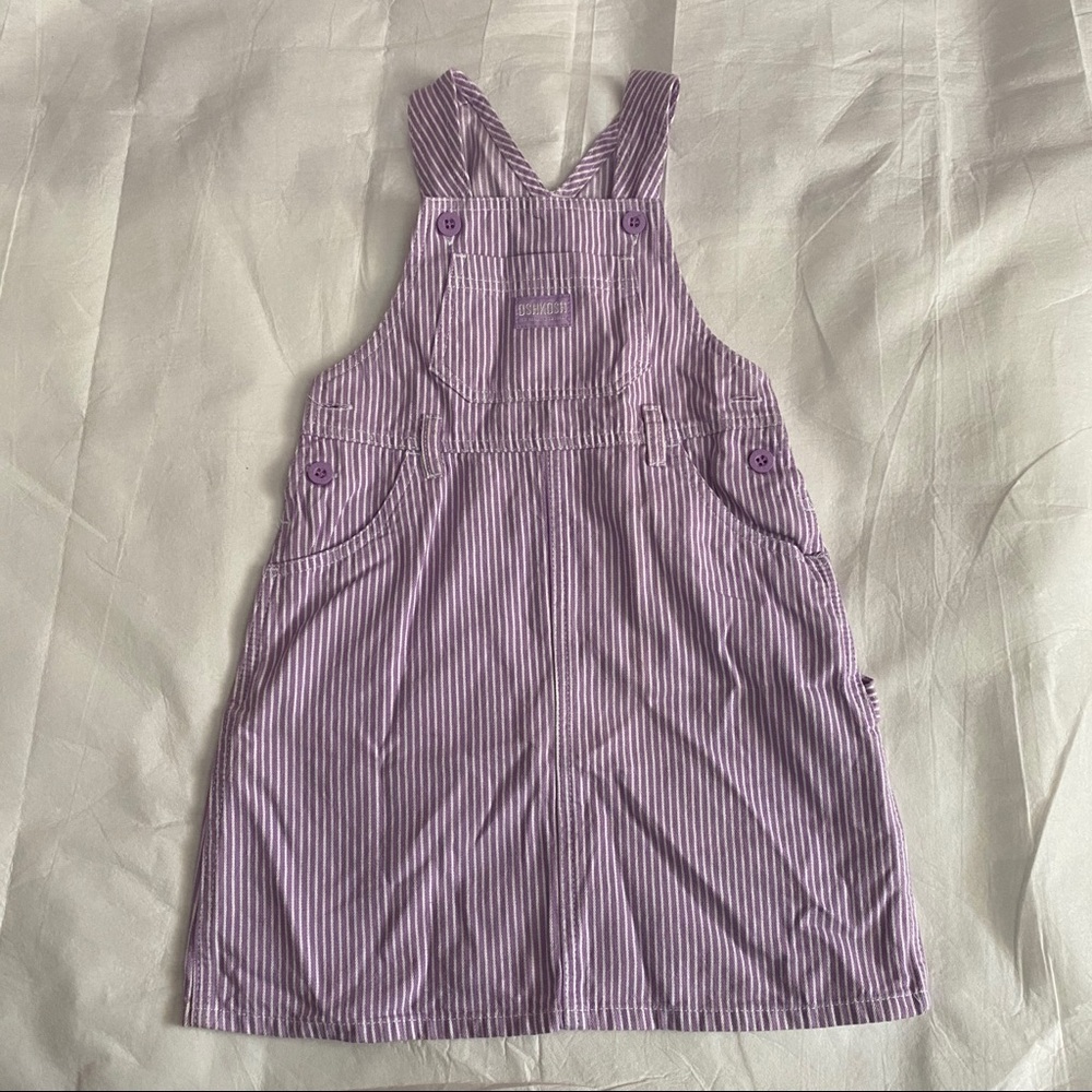 Oshkosh Girls lavender pinstripe Jumper Size 5